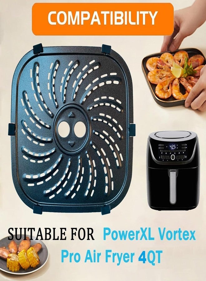 ALJ 4QT Air Fryer Grill Pan for PowerXL Vortex Pro Air Fryer 4QT, Upgraded Replacement Grill Plate Crisper Plate Tray Rack Grate Grid Shelf for 4 Quart PowerXL Air Fryers, Nonstick, Dishwasher Safe - Image 2